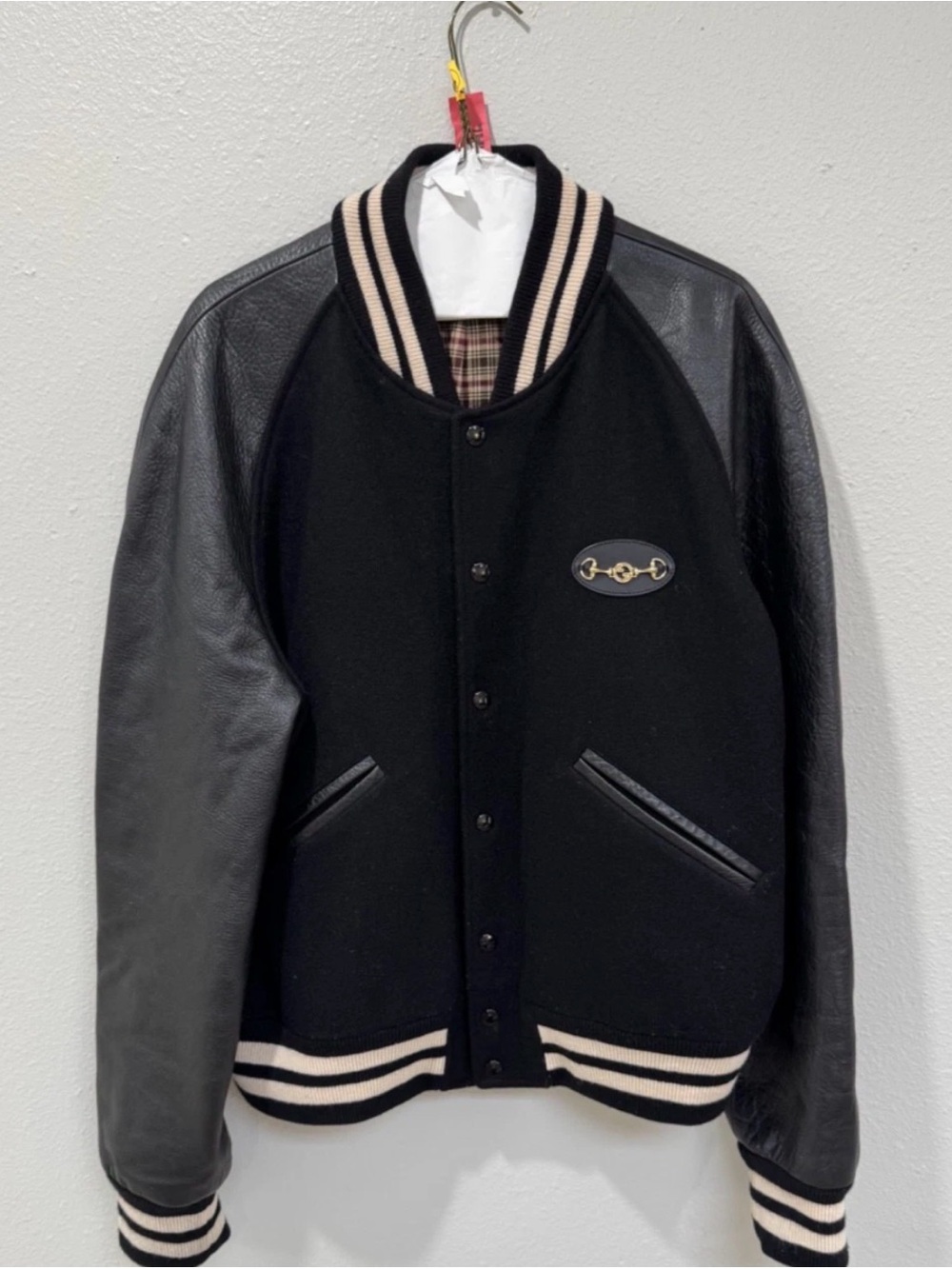 GUCCI Men’s Leather Varsity Jacket 2024
Leather & Black / Wool RARE Sz 56 XL